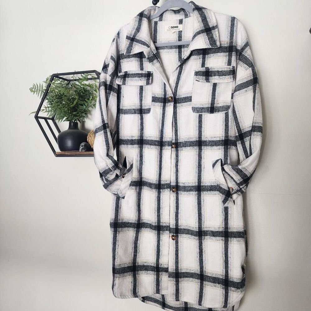 Francesca-s Women's Black and White Cardigan